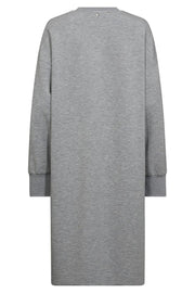 Renzi O-LS Sweatdress | Grey Melange | Kjole fra Mos Mosh