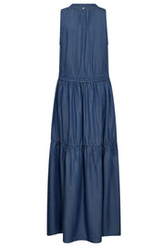 Sabri SL Denim Dress | Mid Blue | Kjole fra Mos Mosh