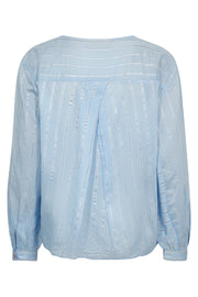 Simi Blouse | Chambray Blue W. Silver | Bluse fra Freequent