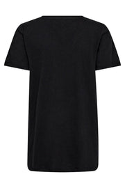 Gethi O-SS Glam Tee | Black | T-shirt fra Mos Mosh