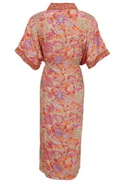 Luna Kaftan Tie Dress | Pacifique Orange | Kjole fra Black Colour