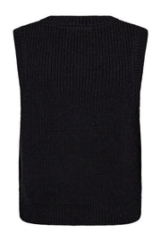 Kirby Lux Knit Vest | Black | Strik fra Mos Mosh