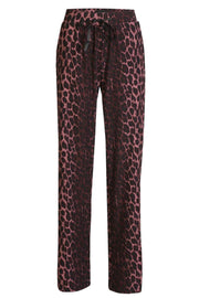 Alma Wide Pants | Bordeaux Lux Leo | Bukser fra Liberté