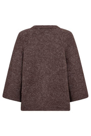 Grslulu Pullover 205507 | Coffee Bean Melange | Strik fra Freequent