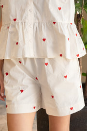 Sakuri Hearts Shorts | Creme | Shorts fra Neo Noir