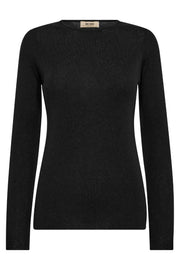 Bouch O-neck Knit | Black | Strik fra Mos Mosh