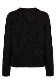 Fro Bow Pullover | Black Silver Bow | Bluse fra Liberté