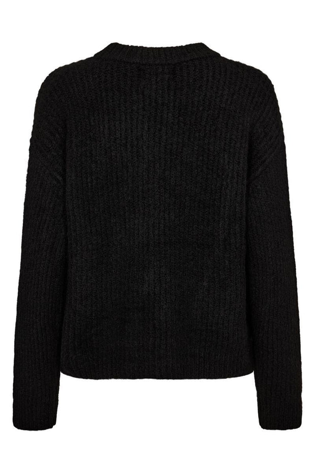 Fro Bow Pullover | Black Silver Bow | Bluse fra Liberté