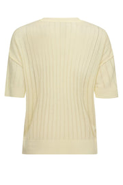 Swann O-SS Spring Tee   | French Vanilla | T-shirt fra Mos Mosh