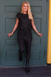 Alma U Tshirt | Black Gold Heart | Top fra Liberté