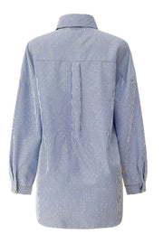 Sara Ls Shirt | Blue Diamond Stripe | Bluse fra Liberté