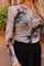 Mesh Ls Tshirt | Black Grey Marble | Bluse fra Liberté