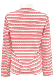 Polo Ls Bow Shirt | Bubblegum Creme Bow Stripe | Bluse fra Liberté