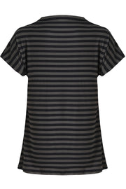 Alma Top | Dark Grey Black Stripe | Bluse fra Liberté