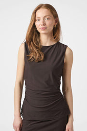 Liblana Mesh Top | Dark Brown | Bluse fra Neo Noir