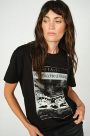 Ansie O-SS Tee | Black | T-shirt fra Mos Mosh