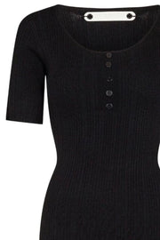 Claire Rib Knit Dress 36106 | Black | Kjole fra Co'couture