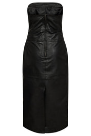 Phoebe leather Tube Dress 36403 | Black | Kjole fra Co'couture