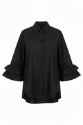 Puffy Sleeves Shirt | Black | Skjorte fra Atelier C