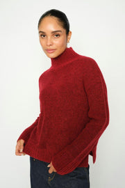 Erim Thora Highneck Knit | Rhythmic Red | Strik fra Mos Mosh