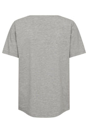 Fenjal Tee 207452 | Light Grey Mel. W. Navy Blazer | T-Shirt fra Freequent