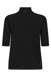 Relena Turtleneck SS Knit | Black | Strik fra Mos Mosh