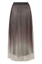 Glitter Plissé Skirt 34211 | Dark Brown | Nederdel fra Co'couture