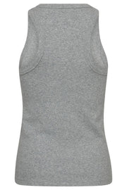 Sahara Embroidery Tank Top 33151 | Light Grey | T-Shirt fra Co'couture