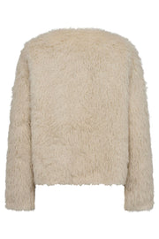 Tibet Crop Fur Jacket | Bone | Jakke fra Co'couture