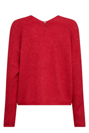 Thora Relax Knit Cardigan  | Chinese Red | Strik fra Mos Mosh