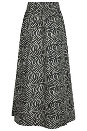 Yara Zebra Long Skirt | Black | Nederdel fra Neo Noir