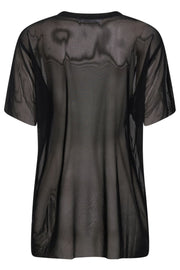 Mesh Oversize Tee 33129 | Black | T-Shirt fra Co'couture