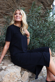 Alma Tshirt Dress | Sort | Kjole fra Liberté