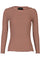 Natalia Ls Round Neck  Blouse | Bordeaux Creme Gold Stripe | Bluse fra Liberté