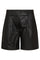 Phoebe Leather Pleat Shorts | Black | Bukser fra Co'couture