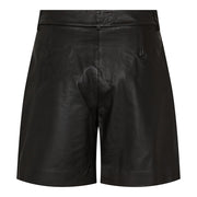 Phoebe Leather Pleat Shorts 31458 | Black | Bukser fra Co'couture