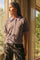 Milvi SS Stripe Polo knit | Violet Tulip | Strik fra Mos Mosh