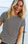 Mian Tee 208288 | Moonbeam W. Black | T-Shirt fra Freequent
