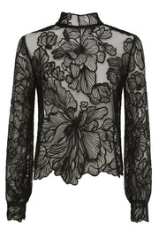Floral Emb Lace Blouse | Blonde bluse fra Avery