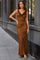Winona satin dress | Coffee