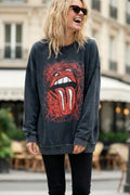 Faded Sweat | Black | Sweatshirt fra Avery