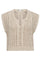 Corma Croche Knit Vest 32124 | Bone | Strik fra Co'couture