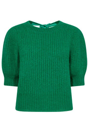 Coralie Bow Rib Knit 32135 | Green | Strik fra Co'couture