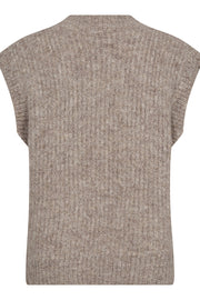 Coralie V-Knit Vest 32169 | Walnut | Strik fra Co'couture