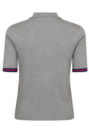 Balin Polo Knit Tee 32185 | Light Grey | Strik fra Co'couture