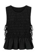 Boho Smock Flair top | Black