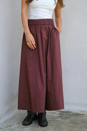 Yara Poplin Skirt | Burgundy | Nederdel fra Neo Noir