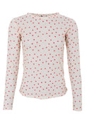 Annie Mesh Blouse | Red Dot | Bluse fra Black Colour