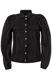 Asta Ls Shirt | Black Denim | Skjorte fra Liberté