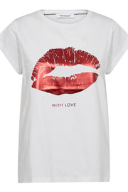 The Kiss Tee 33100 | White Flame | T-Shirt fra Co'couture